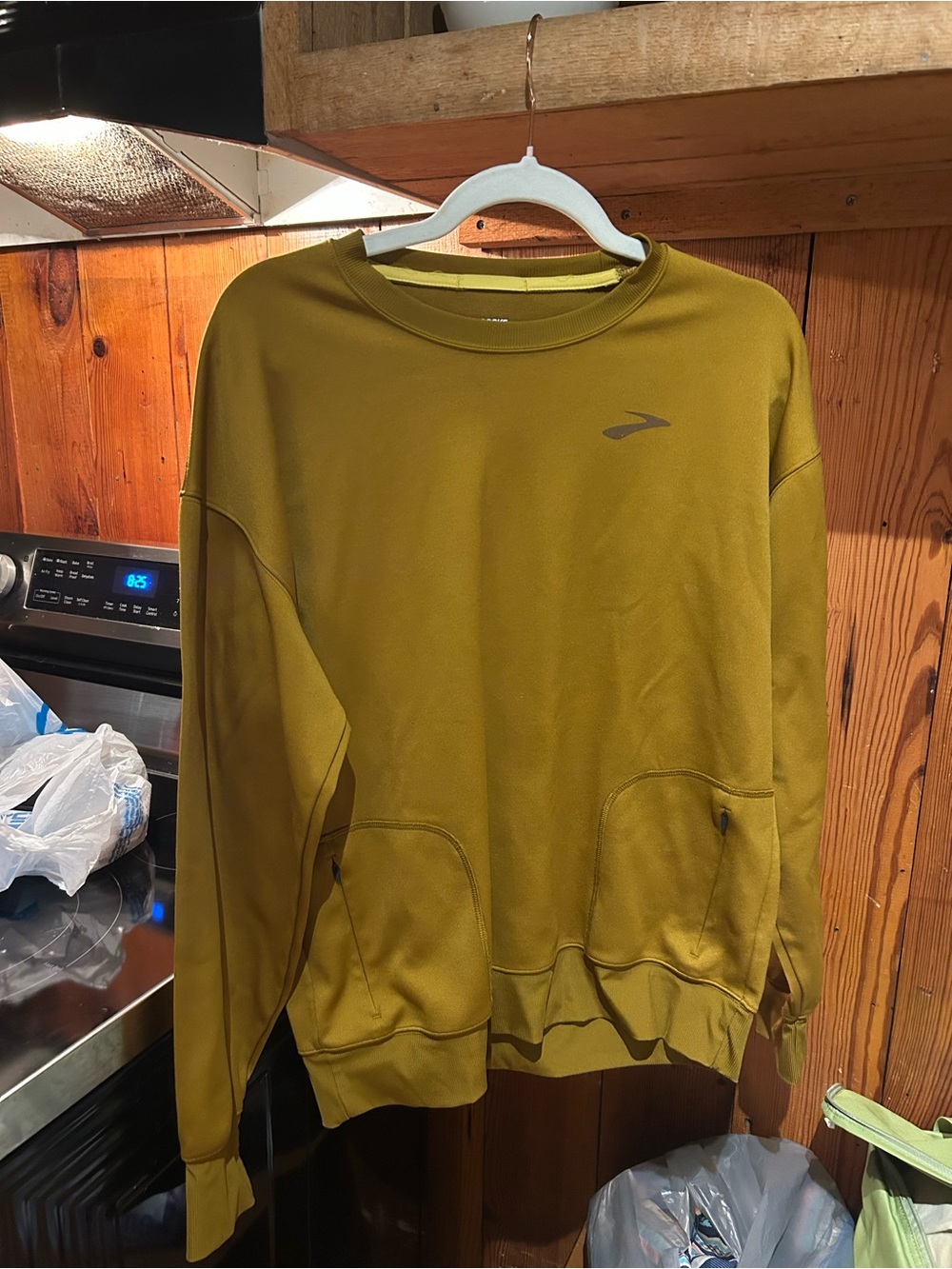 Men's Brooks Crewneck Sweatshirt with Subtle Logo